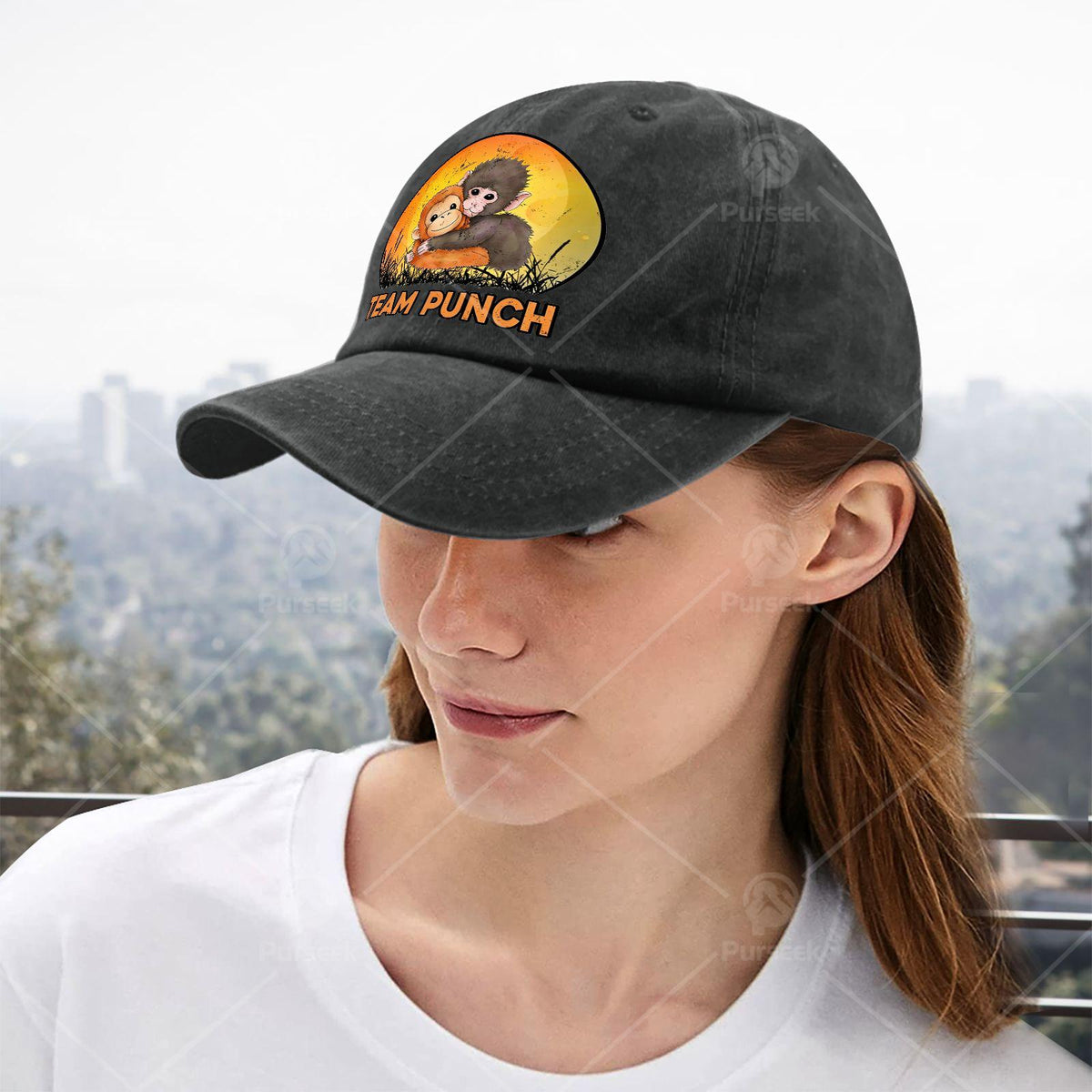 Cute Babys Monkey Punchs Vintage Baseball - Retro Monkey Print Full-Body Iconic Monkey, Lightweight Unisex Hat Suitable for Christmas, Games, 4th of, Casual Wear & Themed Events, Hand Washable for &