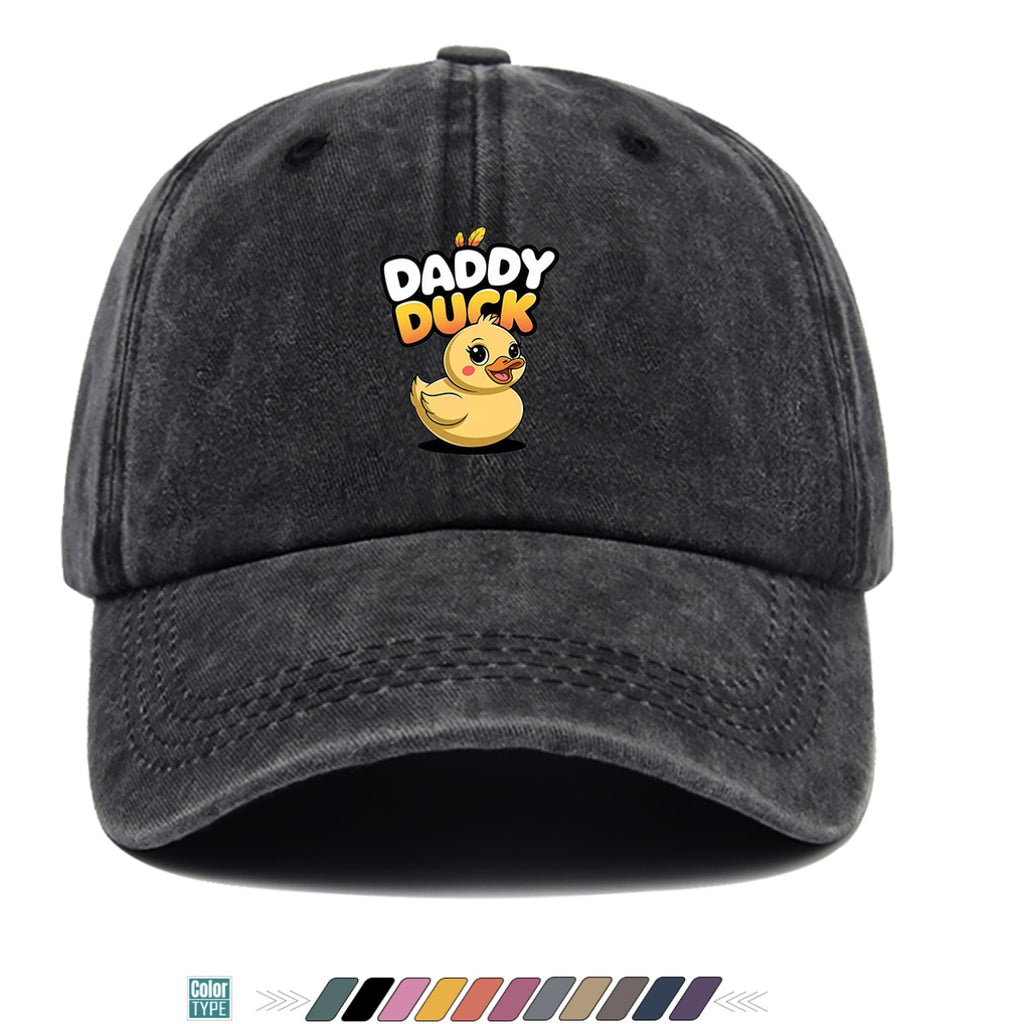 1pc "DADDY DU" Fun Rubber Duck Print Baseball Cap, Cute Cartoon Sun Hat, Fashion Casual All-Match Unisex Duckbill Cap, Adjustable Size, Dad Fishing Hat, Mom Shopping Hat, Hiking Riding Hat, Suitable for Daily Outing, Park Play, Party Gathering