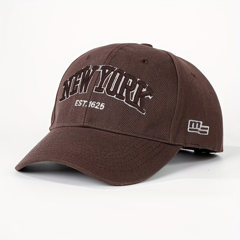 1 Embroidered NEW YORK Faux Green Baseball Cap Unisex Truck Hat Breathable Adjustable Golf Hat Women'S Summer Fashion Curved Brim Hat Men'S Y2K Couple Hat