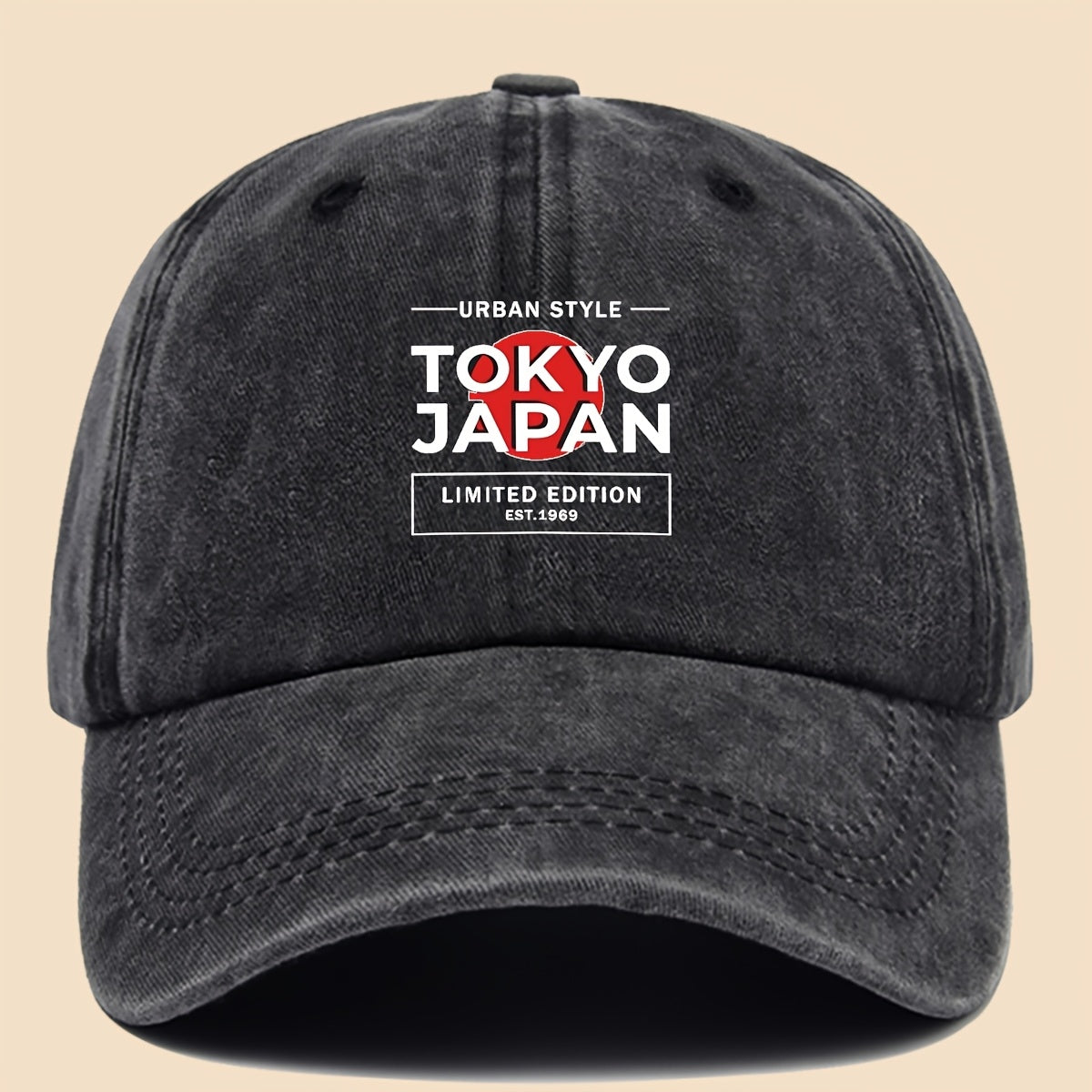 1pc Tokyo Japan City Style Printed Baseball Cap Unisex Printed Design Solid Color Easy Retro Curved Brim Dad Hat Adjustable Size Four Seasons Sun Hat Suitable for Cycling, Fishing, Hunting Teen Couple Skateboard Hat Ideal Gift for Birthday Festival