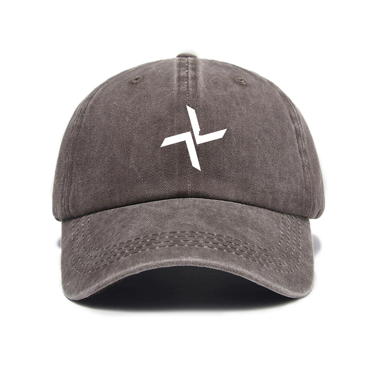 1 Top Water Washed Old Printed Baseball Cap Adult Versatile Easy Windmill Print Washed Old Soft Top Sunshade Baseball Cap Men And Women Fashion Universal Baseball Cap