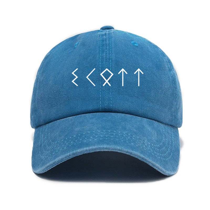 Washed Distressed Printed Baseball Cap Adult Trendy Easy Style Printed Distressed Hip-Hop Soft Top Baseball Cap Unisex Fashion Cap