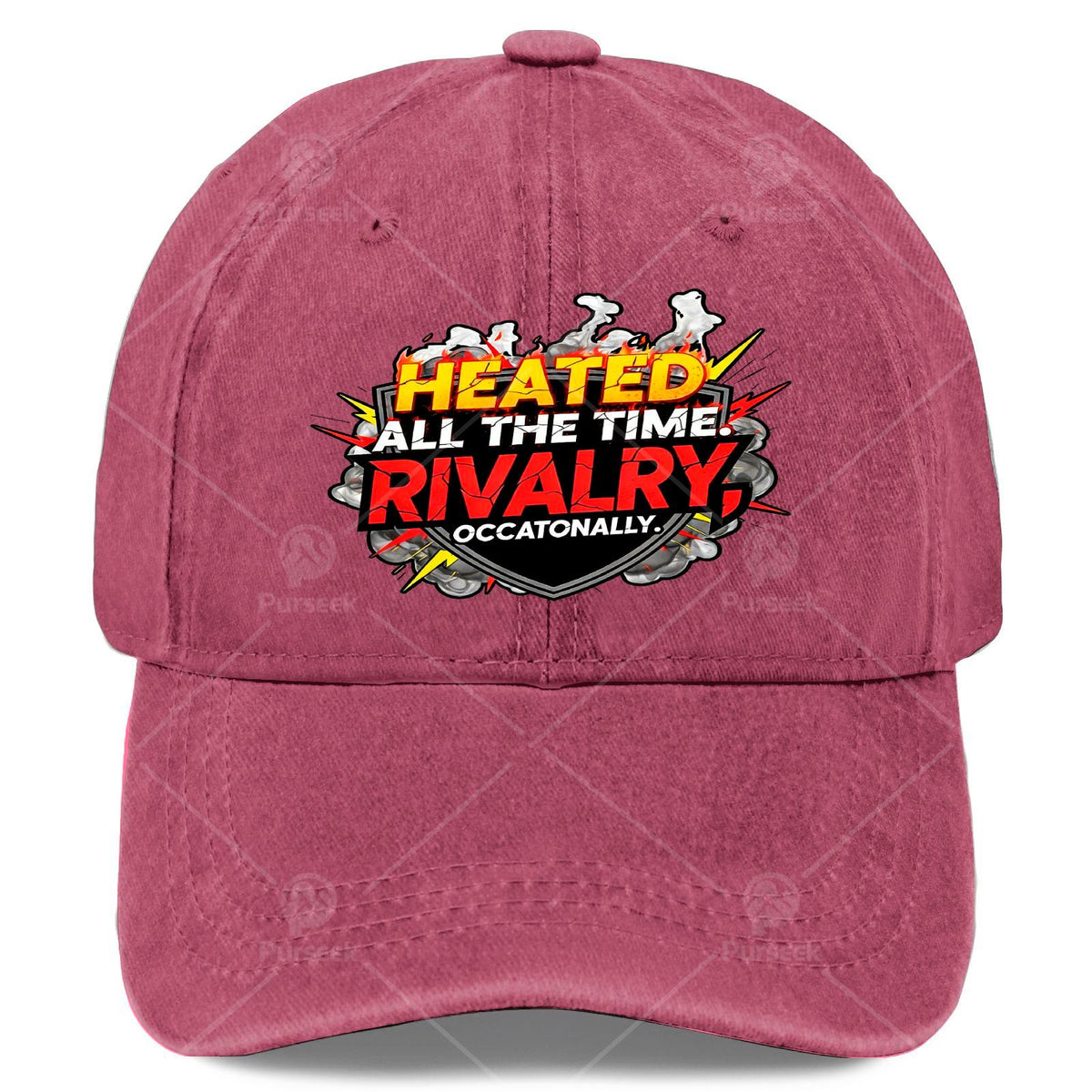 Funny Heated All The Time Rivalry Occasionally Quote Baseball Hat Unisex