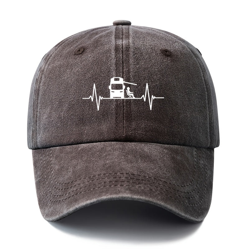 A Stylish And Versatile Printed Baseball Cap Suitable for Both Men And Women, Featuring a Classic Retro Washed Design. This Lightweight Outdoor Cap Is Perfect for Truck Drivers And Is Ideal for Casual Occasions Such As Outdoor Vacations, Camping