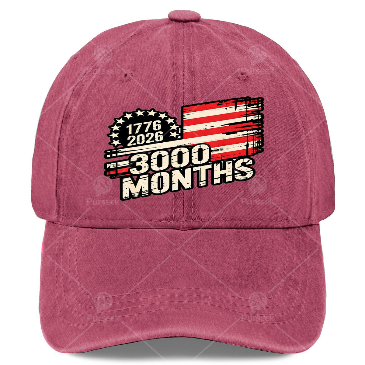 United States 3000 Months 1776 July 4, 2026 American Flag 250Th Anniversary Unisex Vintage Baseball