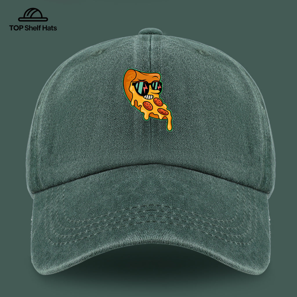 1pc Funny Pizza Slice Print Baseball Cap - Adjustable Vintage PAPA Trucker Dad Hat Suitable for &, Lightweight Breathable for Outdoor, Beach, Skateboarding, Casual Wear - Pizza-Themed, Parties, Daily Fashion Accessory