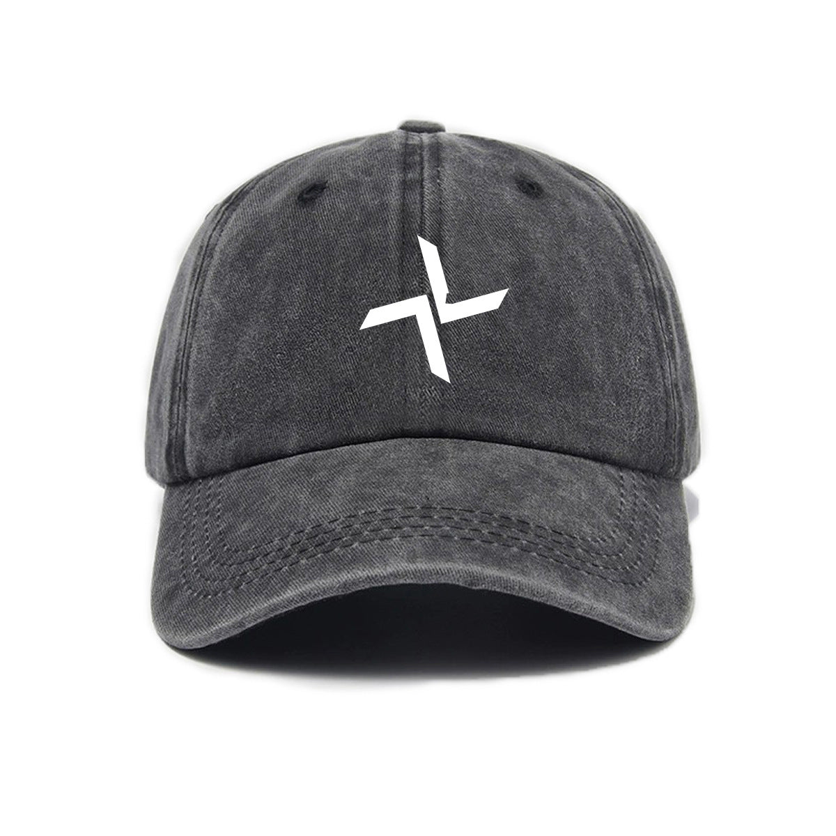 1 Top Water Washed Old Printed Baseball Cap Adult Versatile Easy Windmill Print Washed Old Soft Top Sunshade Baseball Cap Men And Women Fashion Universal Baseball Cap