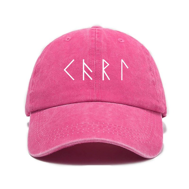 Washed Distressed Printed Baseball Cap Easy Character Print Washed Distressed Soft Top Sun Hat Unisex Fashion Trendy Baseball Cap