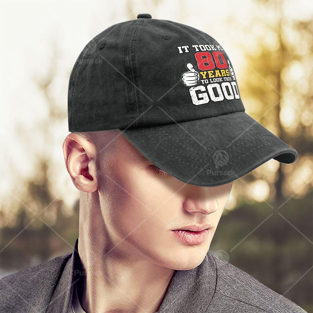 I Spent 80 Years Achieving This Look - Humorous Unisex Baseball for 80Th Birthday