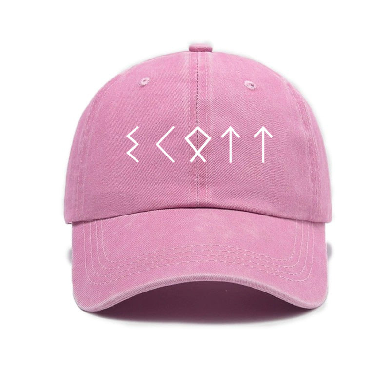Washed Distressed Printed Baseball Cap Adult Trendy Easy Style Printed Distressed Hip-Hop Soft Top Baseball Cap Unisex Fashion Cap