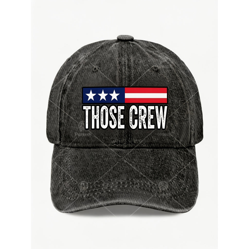 THOSE CREW Stars Stripes Vintage Cap for Men Women Casual Street Style Anniversary Gift