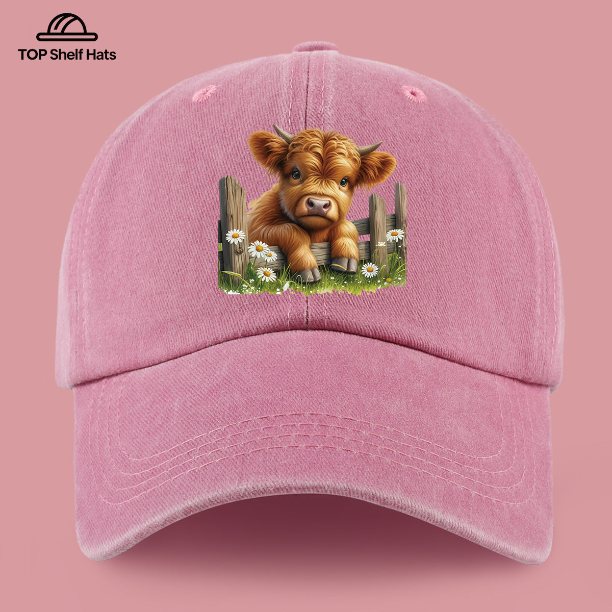1pc Cute and Adorable Highland Cow Pattern Printed Casual Baseball Cap, Lightweight, Comfortable, and Breathable, with Adjustable Size, Unisex Outdoor Wear and Casual Apparel Accessory, Sun Hat for Mom and Dad's Beach Vacation, Exquisite Gift