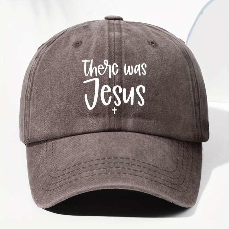 Adjustable Vintage Baseball Cap with "There Was " Printed on It - Lightweight, Sunscreen, Polyester, Available in a Variety of Colors - Perfect for Outdoor Wear, Baseball Cap