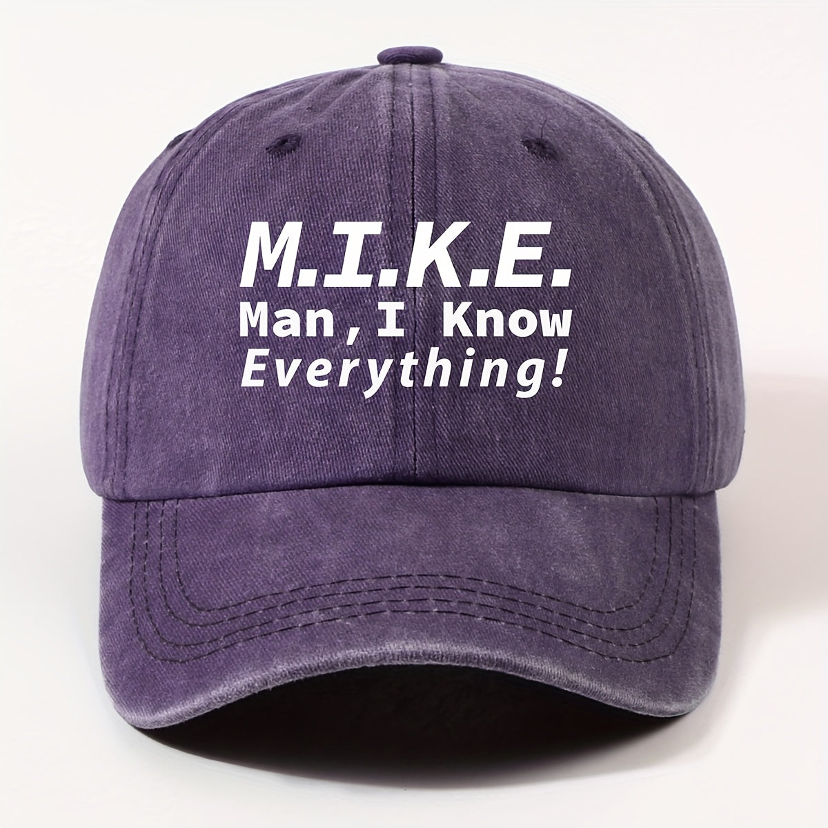1 Fashion Motto Maniknoweverything Heat Pressed Baseball Cap Unisex Outdoor Casual Vintage Duckbill Cap Cycling Easy Cap