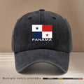 Panama Flag PANAMA Text Pattern Baseball Cap Lightweight Curved Brim Shows Small Face Hip-Hop Hat for Men And Women Duck Tongue Hat Vacation Travel Dinner Camping Matching Comfortable Adjustable Size Curved Brim Hat Easy Fashion Six-Piece Hat Versio